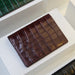Exotic crocodile texture travel wallet handcrafted leather design