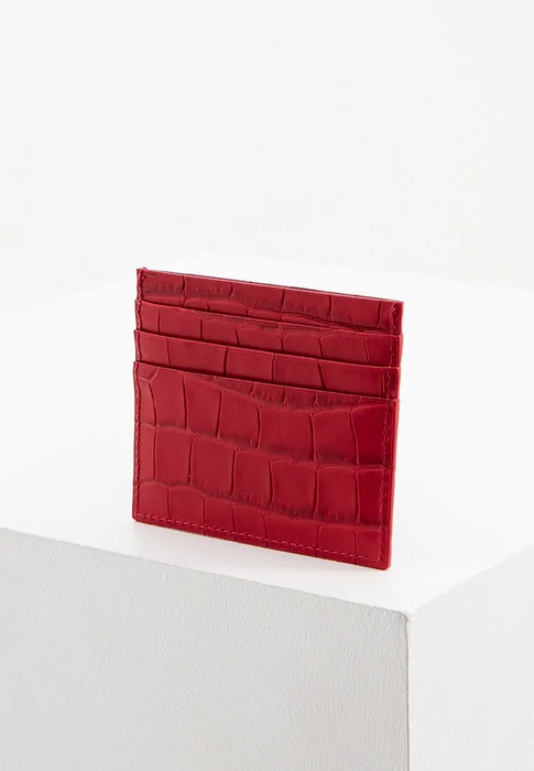 Exotic leather card holder elegant minimalist wallet
