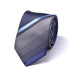 Blue Striped Silk Skinny Tie for Classy Men