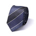 Blue Striped Silk Skinny Tie for Classy Men