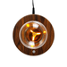Floating LED lamp front view, minimalist product photography