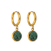 Unique Earrings with Green Stones