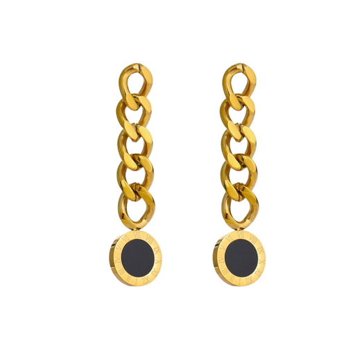 Gold Plating Chain Design Earrings