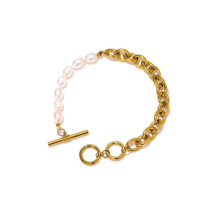 Pearl Collection Golden Bracelet