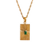 Elegant Necklace with Green Crystal