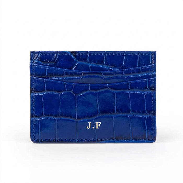 Porte-cartes de luxe en cuir à motif crocodile