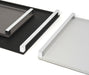 Elegant Giove Tray with Leather Surface and Chic Metal Handles