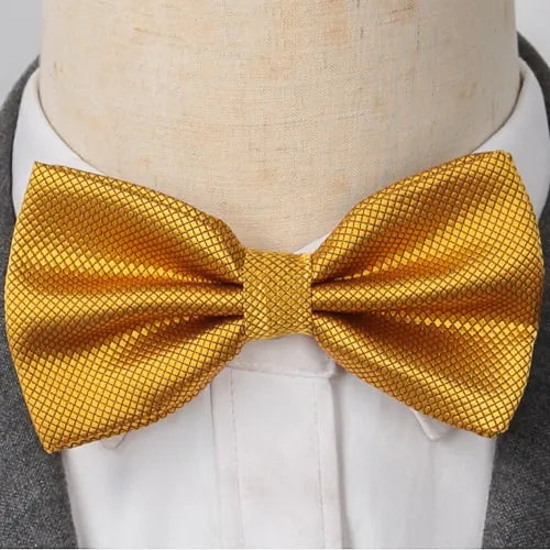 Gold Bow Tie for Men - Classy Deluxe Pre-Tied Design
