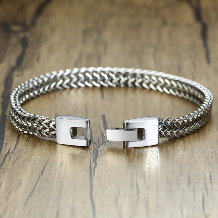 Foxtail Bracelet – 6.5mm Silver Stainless Steel