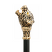 Green Leopard Print Umbrella with Gold Handle Unique