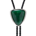 Green agate bolo tie