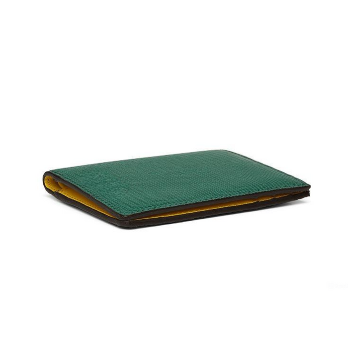 Green Minimalist Mens Leather Wallet