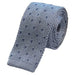 Grey Dotted Knit Tie for Men - Classy Sophisticated Accessory