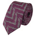 Purple Zigzag Cotton Necktie for Classy Men