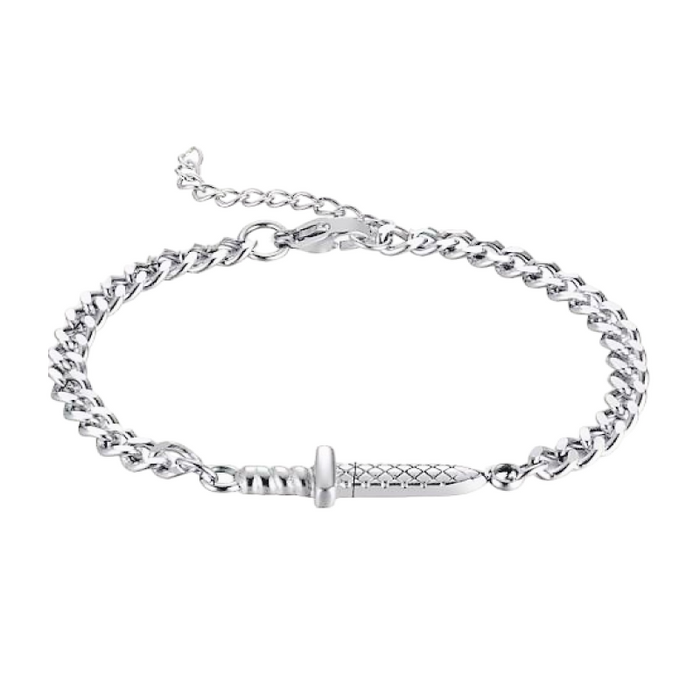 Carrington Bracelet – 4mm Silver Stainless Steel Design