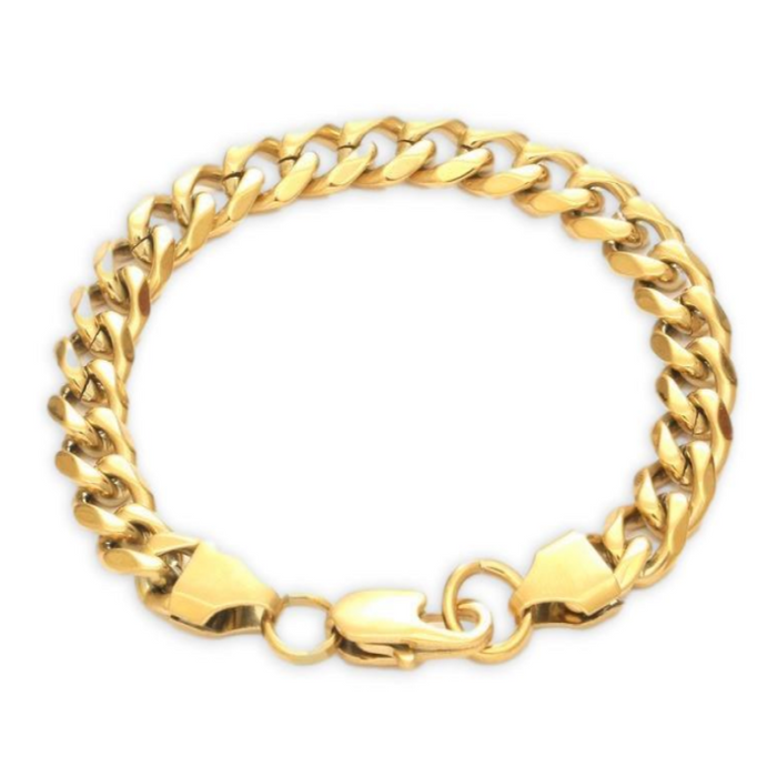 Cuban Bracelet – 7mm 18K Gold Coated Sterling Silver