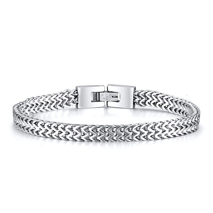 Foxtail Bracelet – 6.5mm Silver Stainless Steel