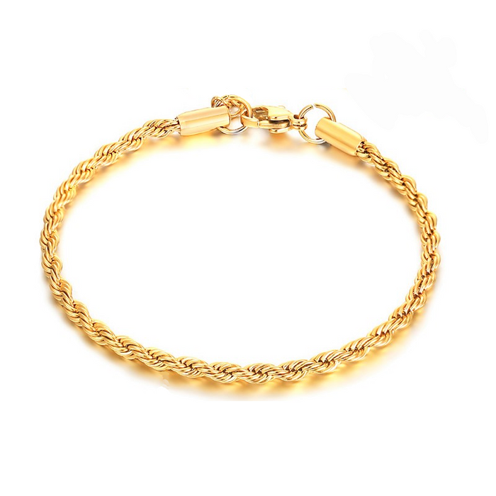 Rope Bracelet | 18K Gold 3.3mm