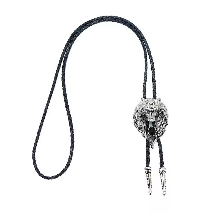 Wolf Bolo Tie