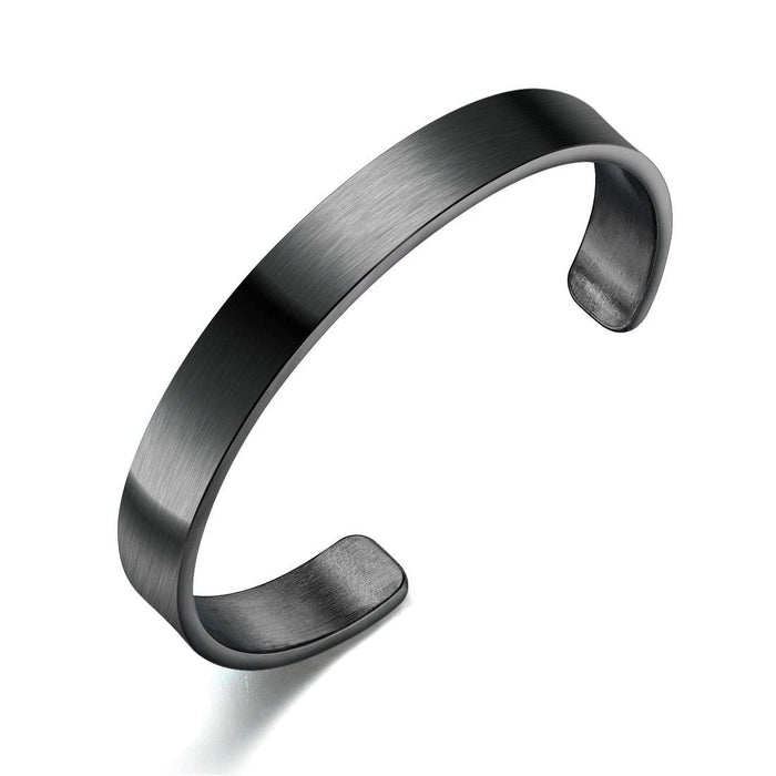 Men's Wide Cuff Bracelet – Bold Metal Design