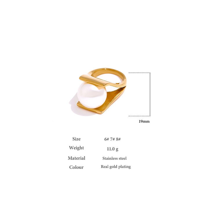 Golden Ring wirh Pearl for Women