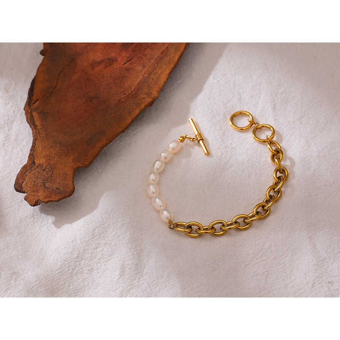 Pearl Collection Golden Bracelet