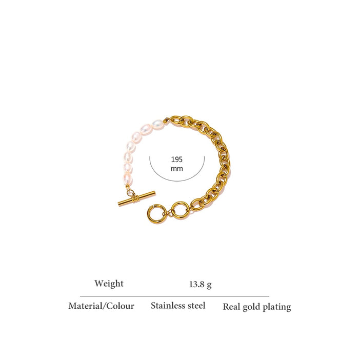 Pearl Collection Golden Bracelet