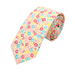 Tropical Flower Print Tie – Casual Cotton Neckwear Unique