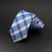 Grey Blue Tartan Silk Tie for Classy Men