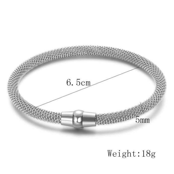 Luxury Cable Bracelet with Buckle – Sleek Metal Design