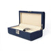 Watch Box Dark Blue & Black for 4 Watches - Stylish Organizer