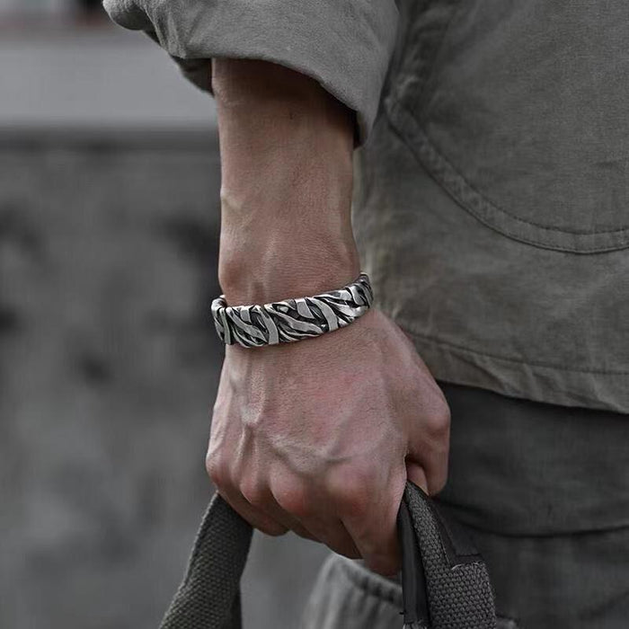 Berlin Men's Bracelet – Sleek Silver-Tone Design