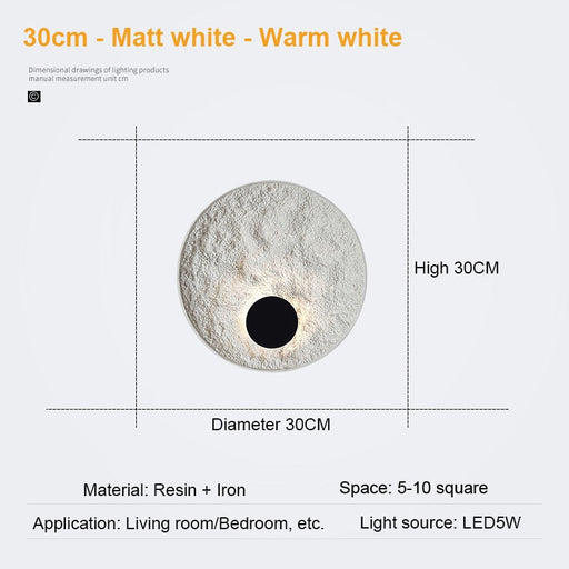 Exclusive Modern Style Resin Art Circle Wall Lamp