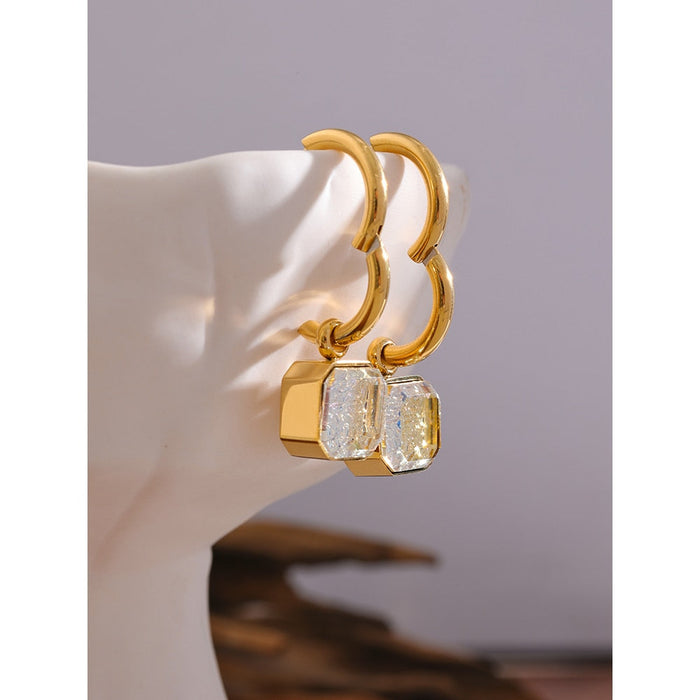 Glamorous Earrings with Big Crystals