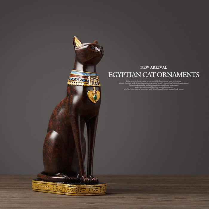 Exquisite Egyptian Cat Statue Vintage Home Decor