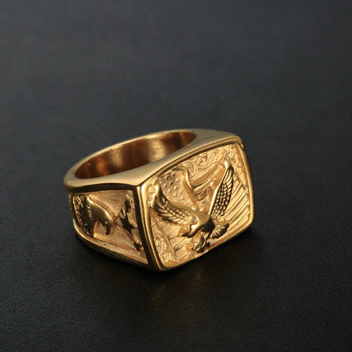 American Soldier Eagle Ring 316L Stainless Steel