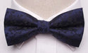 Blue Floral Bow Tie for Classy Men - Elegant Accessory for Special Occasions