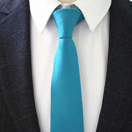 Turquoise Cotton Necktie for Men - Classy and Stylish Accessory