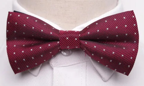 Red Dotted Bow Tie for Men - Classy Formal Accessory
