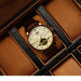 Large leather travel watch organizer