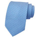 Sky Blue Mini Check Silk Tie for Classy Men