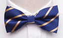 Gold Striped Bow Tie for Men - Classy Formal Accessory