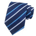 Deep Blue Striped Silk Tie for Classy Men