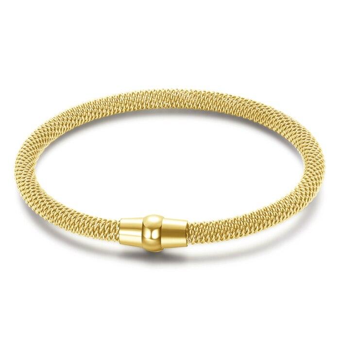 Luxury Cable Bracelet with Buckle – Sleek Metal Design