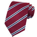 Classic Red Striped Silk Tie for Men - Elegant Accessory for Formal and Business Wear