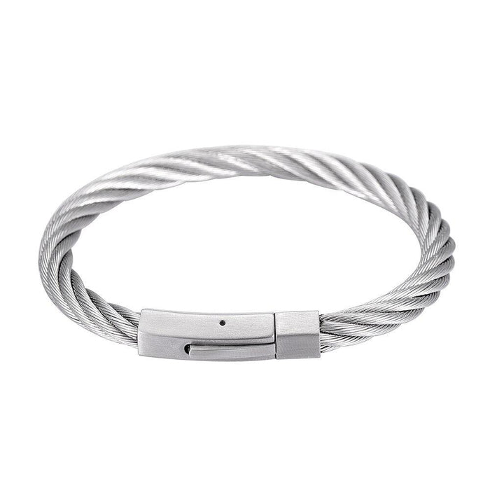 Silver Mezo Bracelet - Elegant Stainless Steel