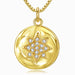 Jeweled Star of David Coin Necklace