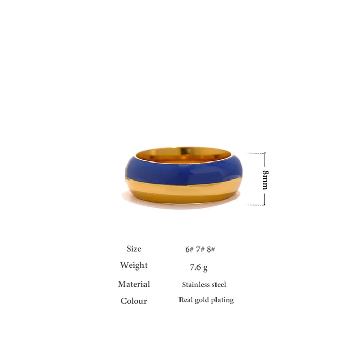 Stylish Colorful Design Golden Ring