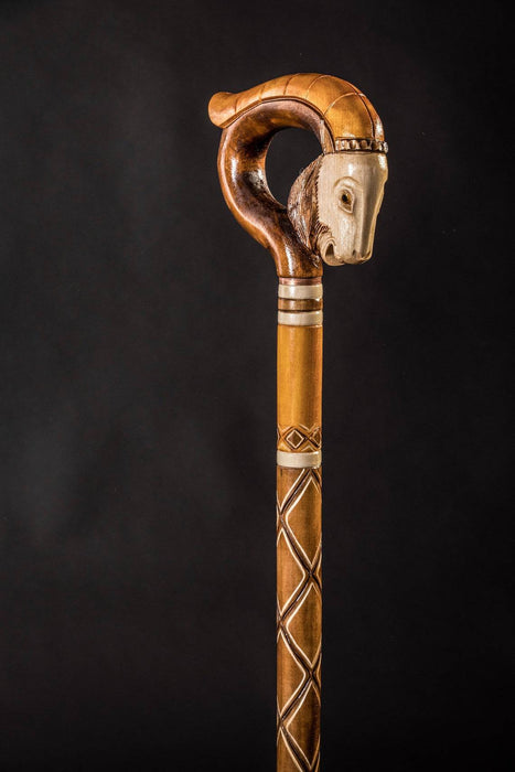 Stylish Mountain Ram Walking Stick Animal Walking Canes - Artynov | Unique Handmade Accessories