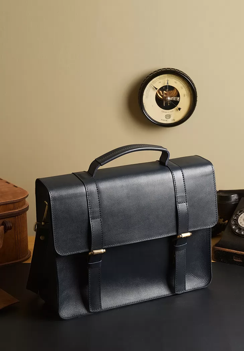 Handcrafted Designer Leather Briefcase Messenger Bag